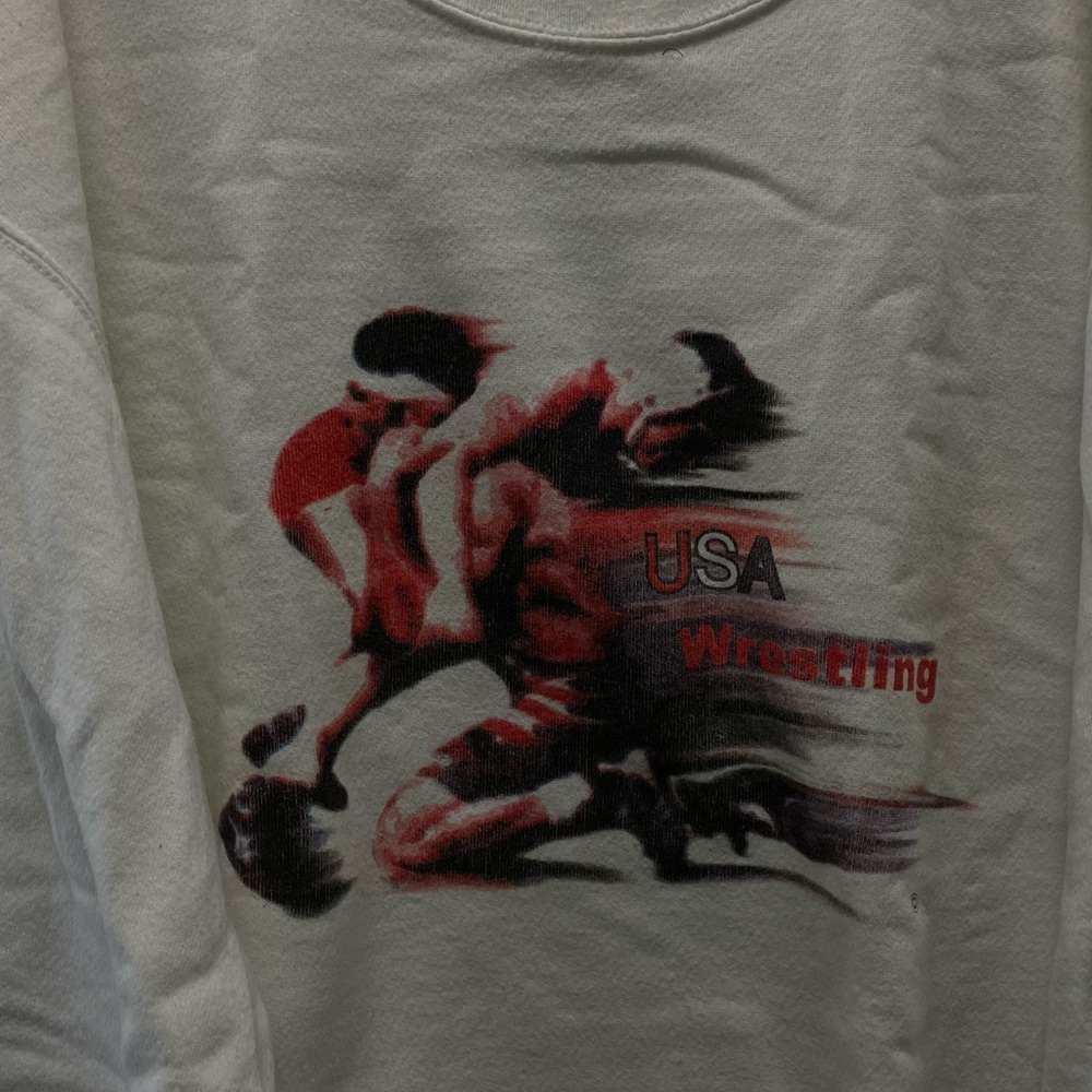 Vtg CHAMPION Y2K 90s Crewneck Men’s Size XXL Sweatshirt USA Wrestling Graphics